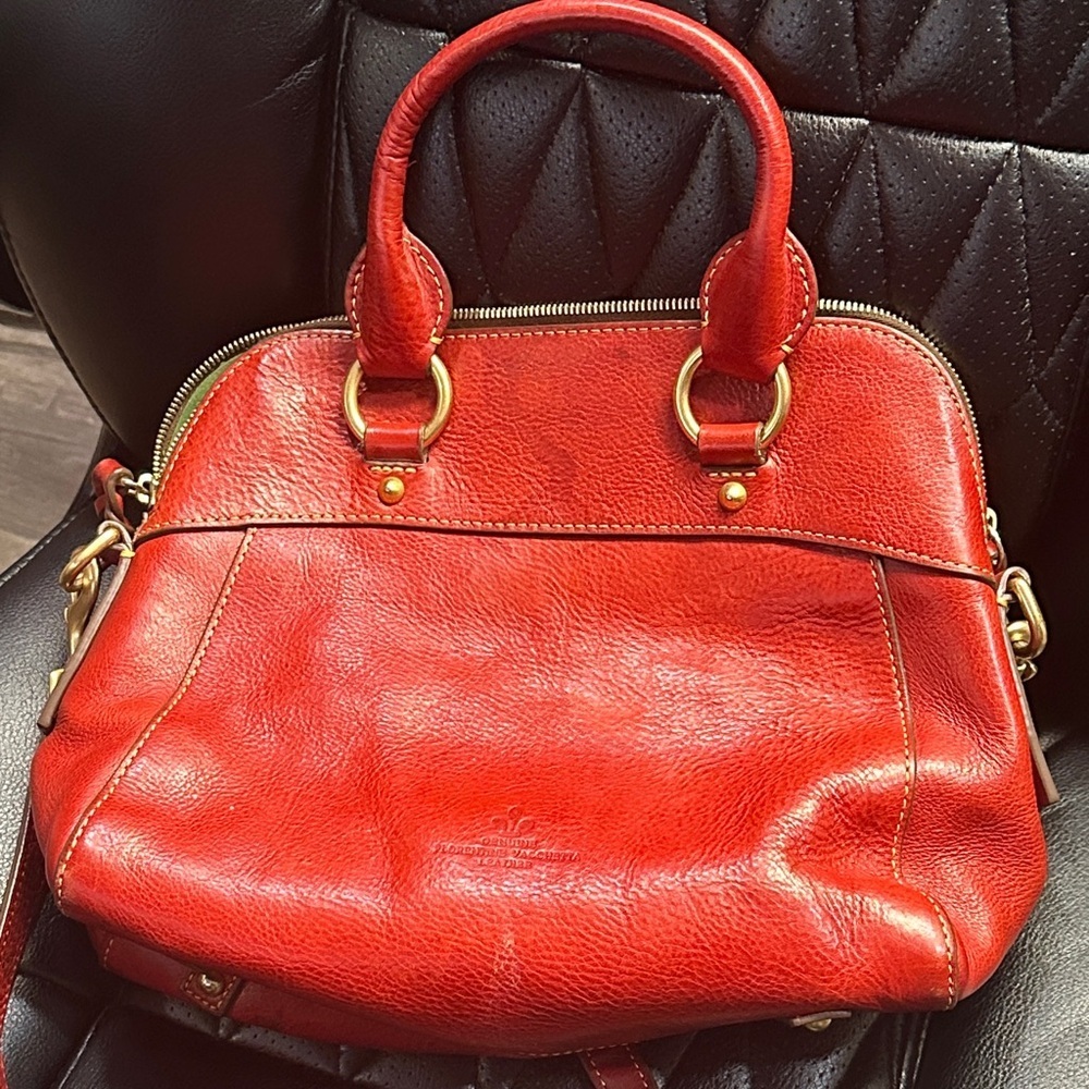 Dooney & Bourke Rich Red Satchel - Picture 6 of 8
